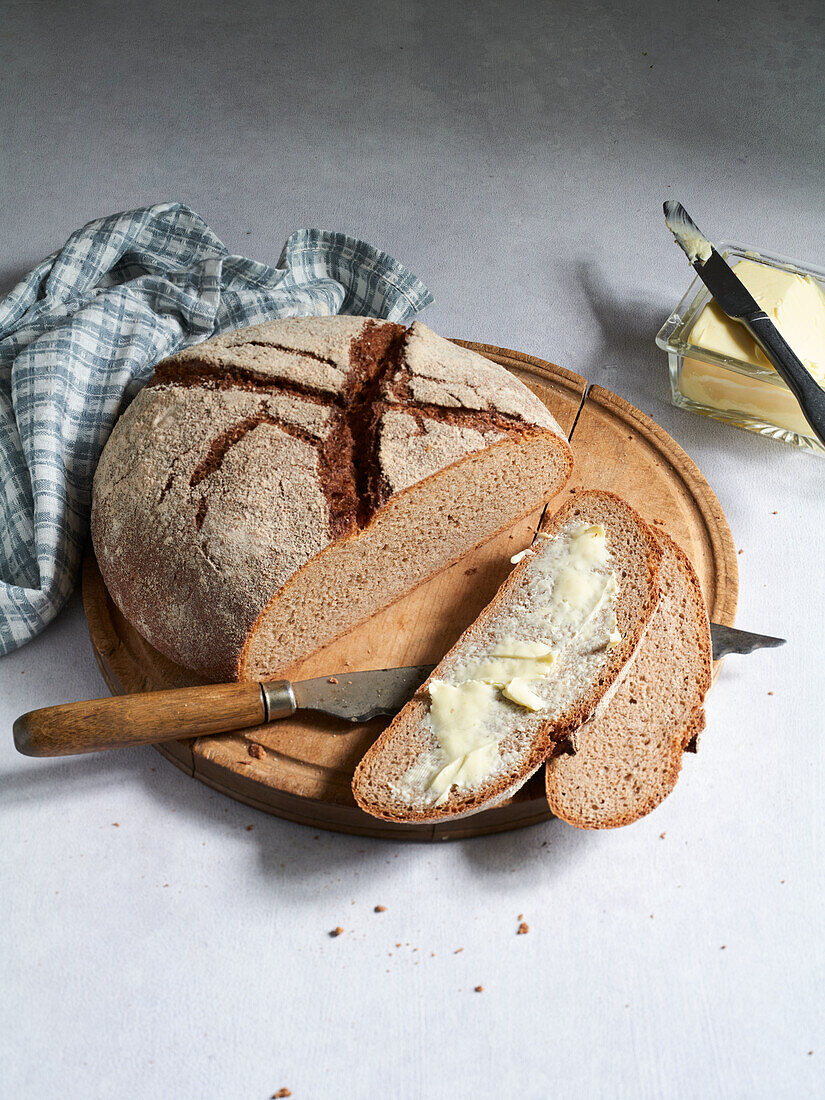 Sourdough farmhouse bread