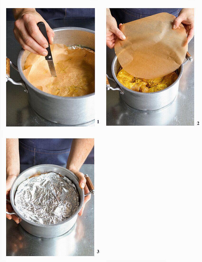 Almandi - prepare chicken legs with dewy rice