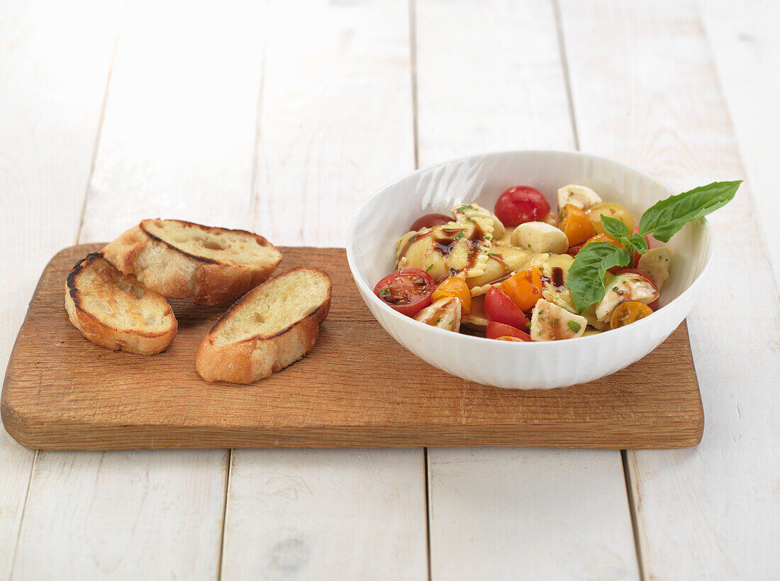 Pasta all Amatriciana with grilled bread