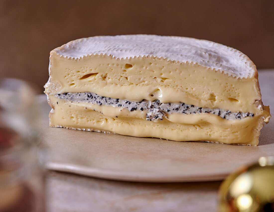 French soft cheese with truffle