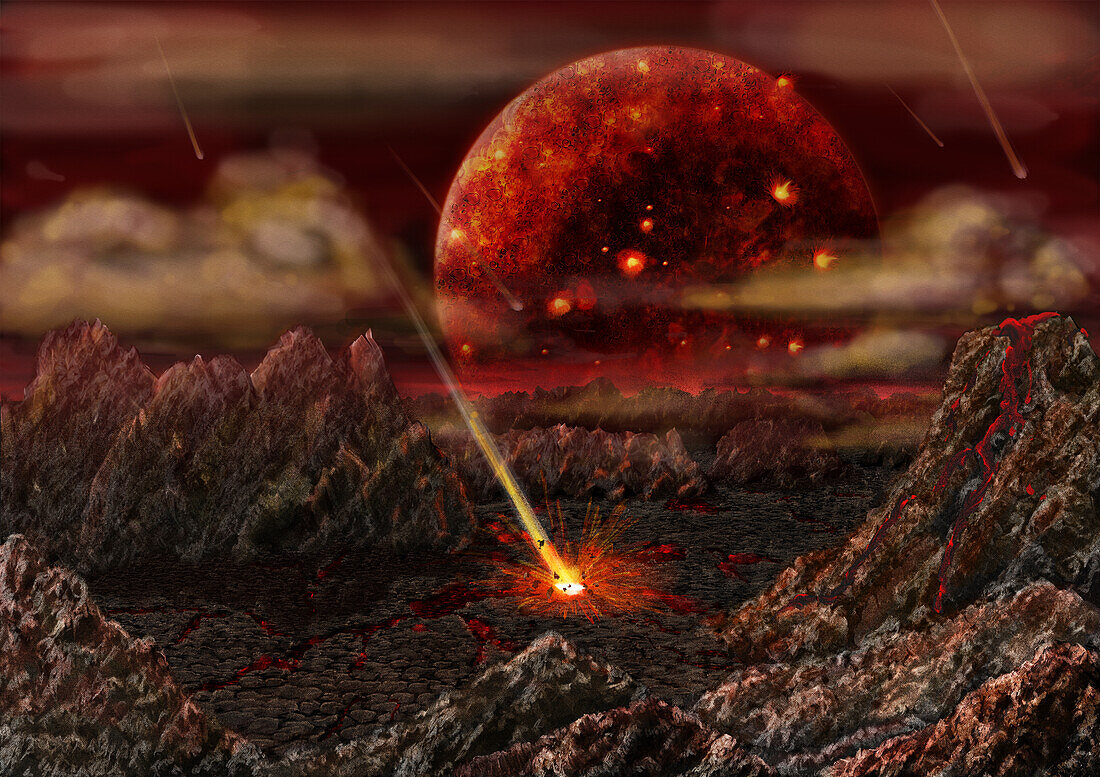 Surface of early Earth, illustration