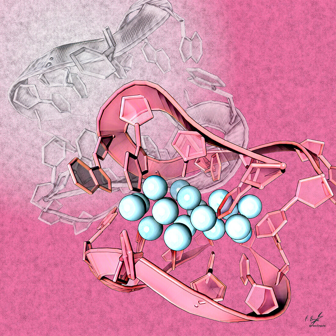 DNA-stabilised Ag16 nanocluster, illustration