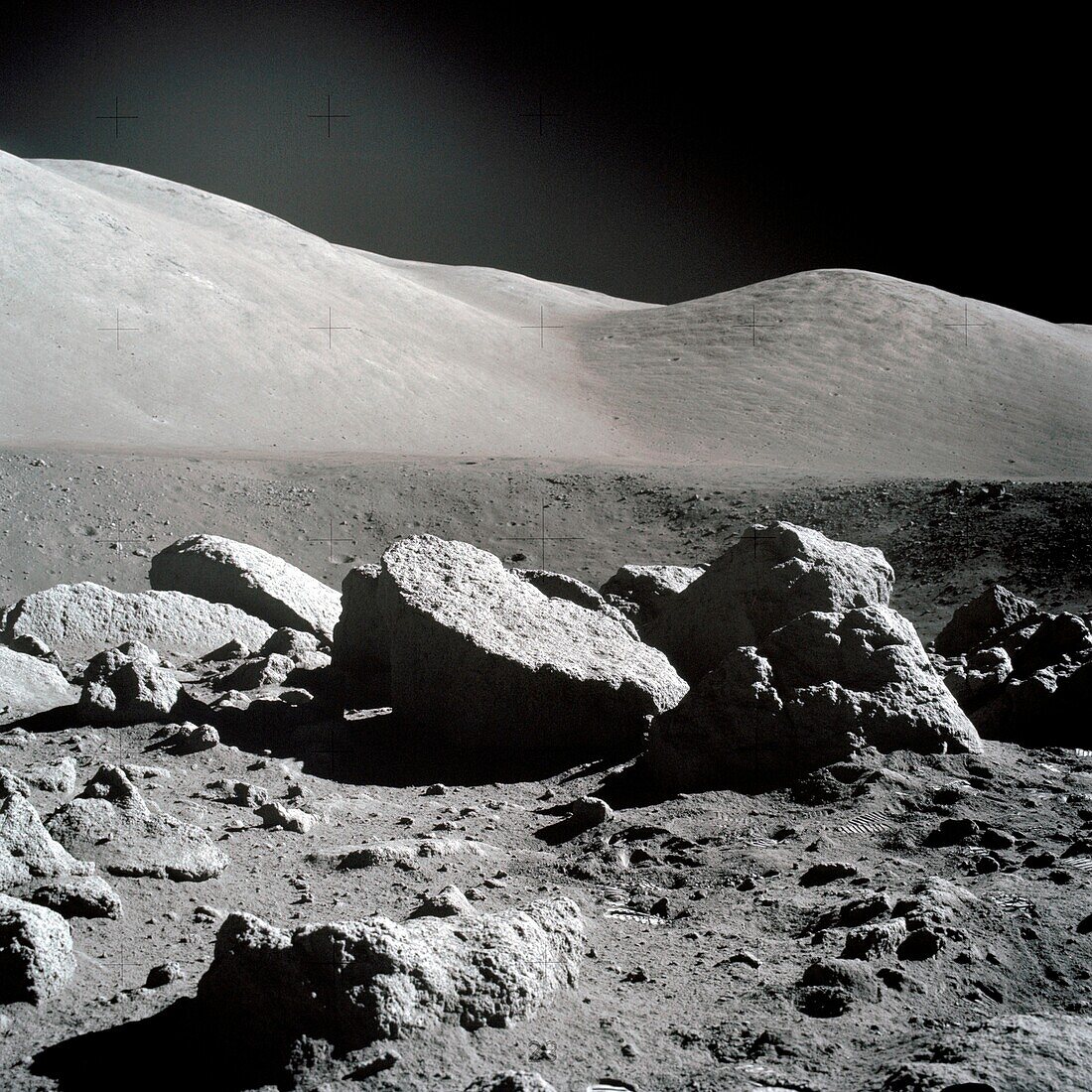 Camelot Crater on the Moon, Apollo 17 image