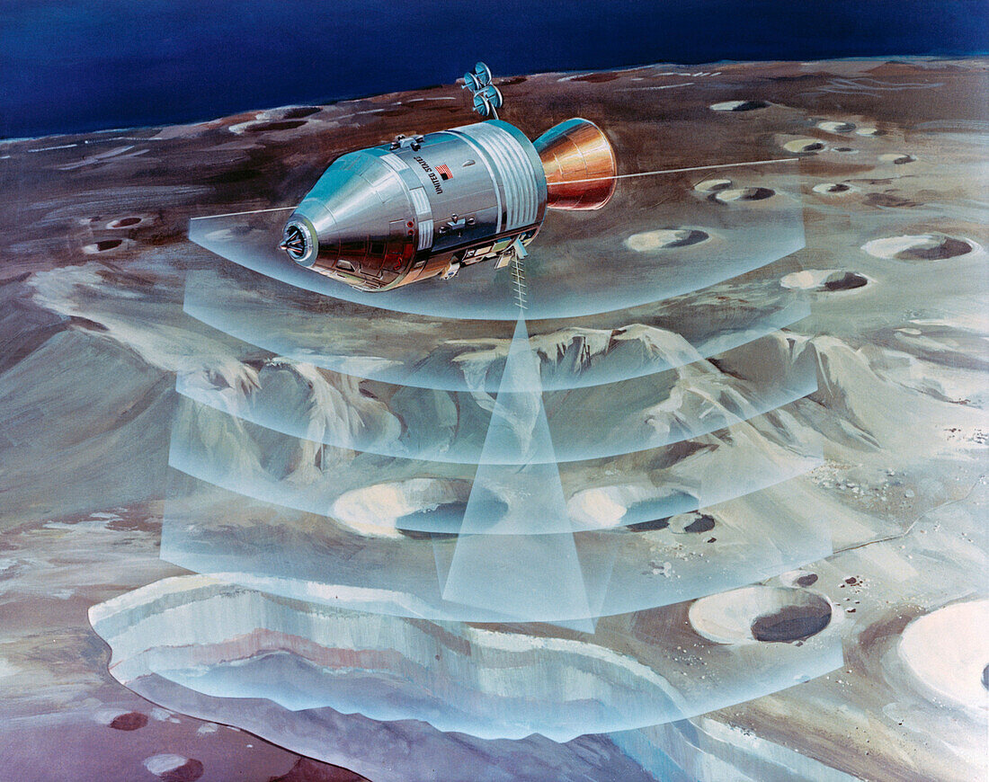 Apollo 17 lunar sounding experiment, conceptual illustration