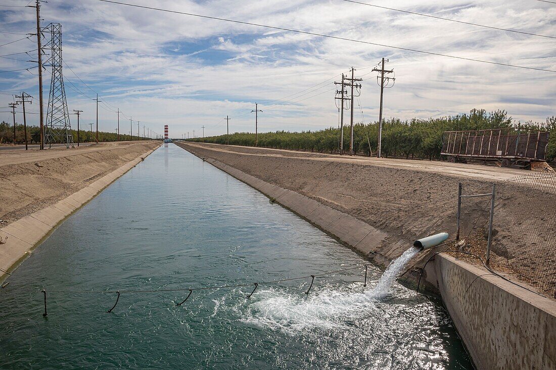 Water irrigation canal, California, USA