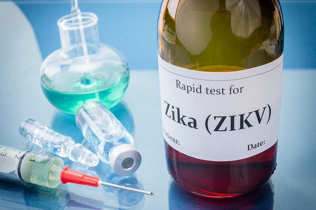 Tests for zika virus, conceptual image