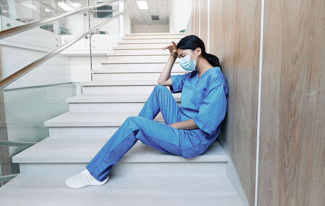 Exhausted nurse