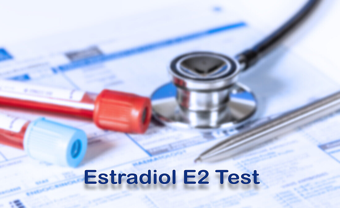 Oestradiol test, conceptual image