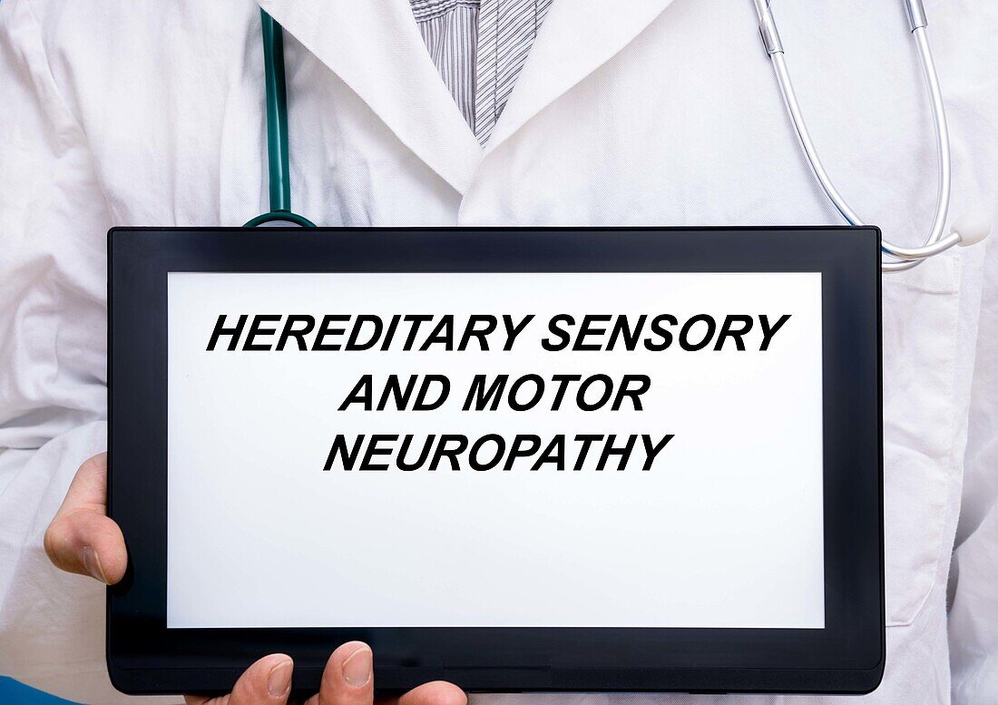 Hereditary sensory and motor neuropathy, conceptual image