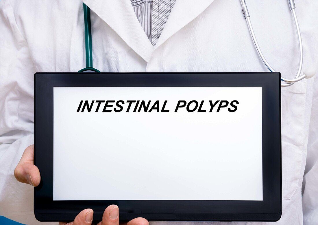 Intestinal polyps, conceptual image