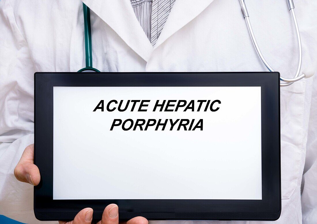 Acute hepatic porphyria, conceptual image
