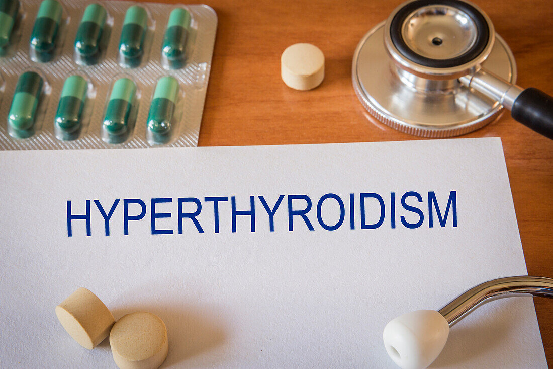 Hyperthyroidism, conceptual image