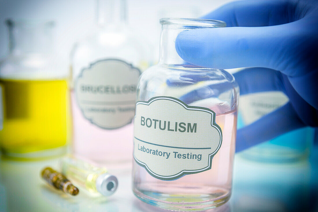 Testing for botulism, conceptual image