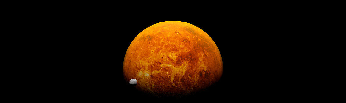 Venus and moons, illustration