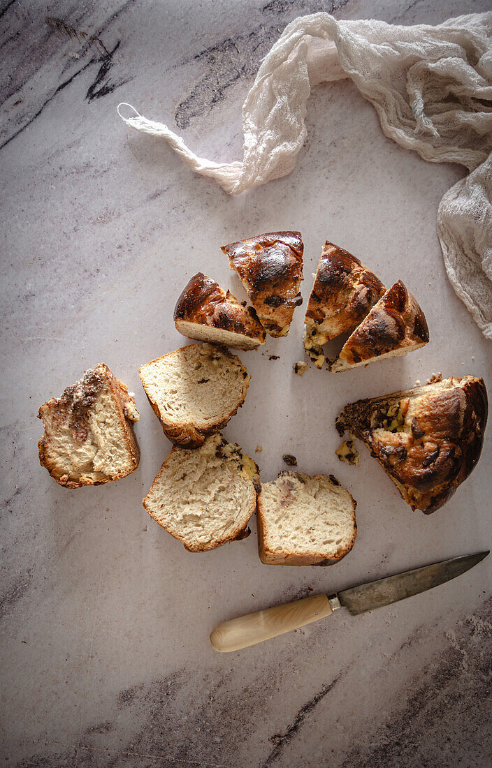 Chocolate ricotta brioche