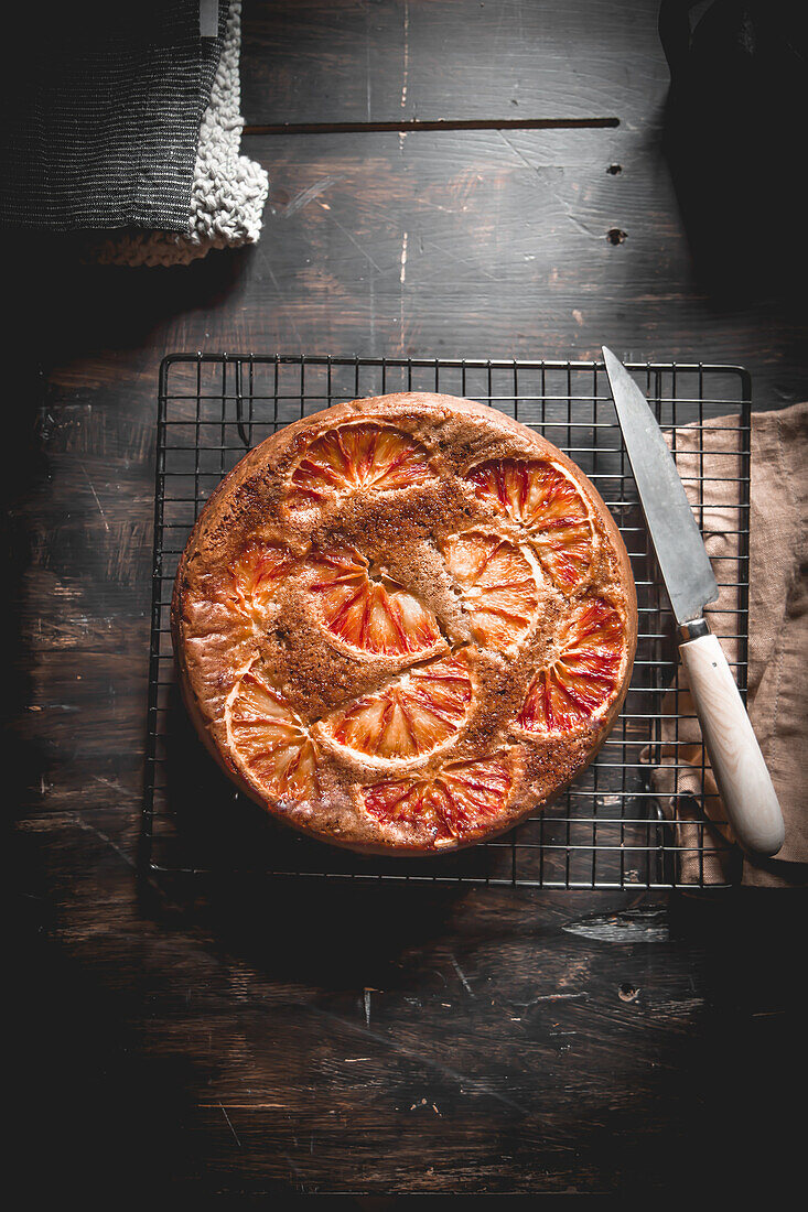 Upside down blood orange cake