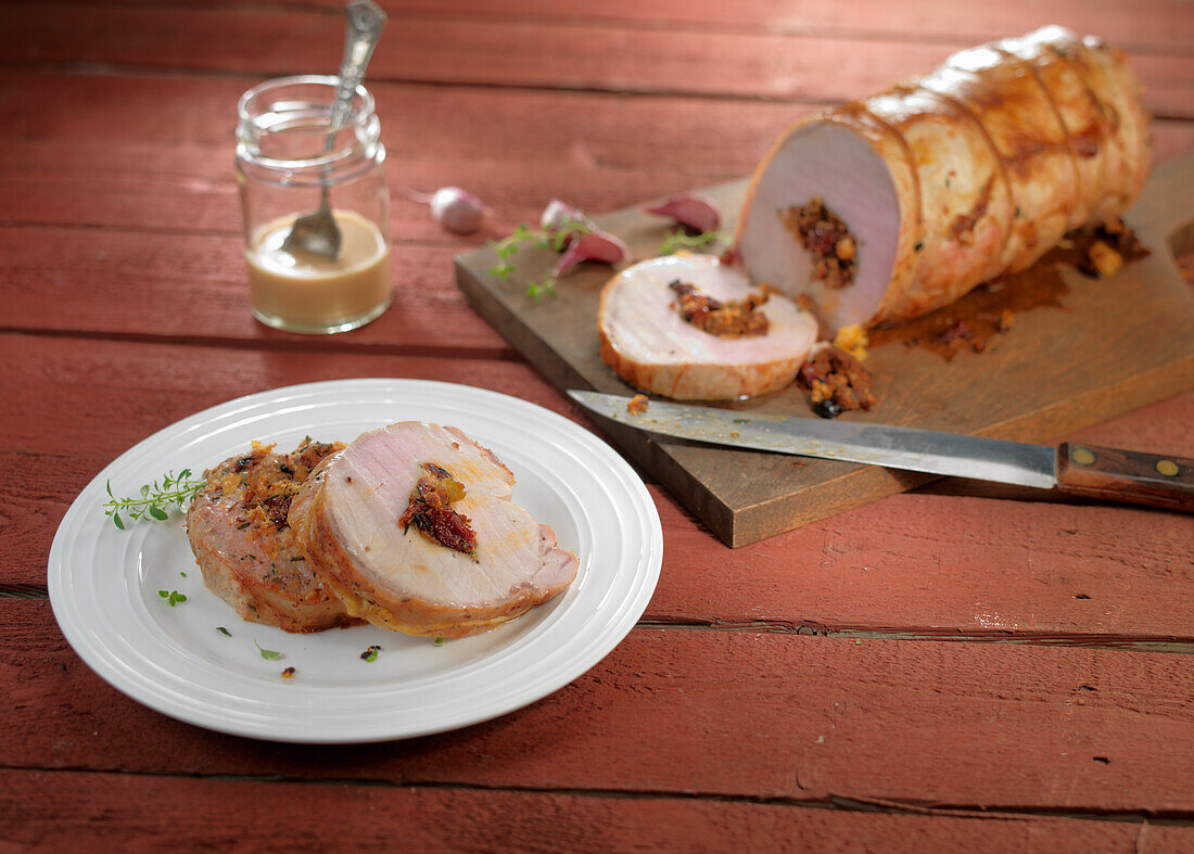 Stuffed pork fillet