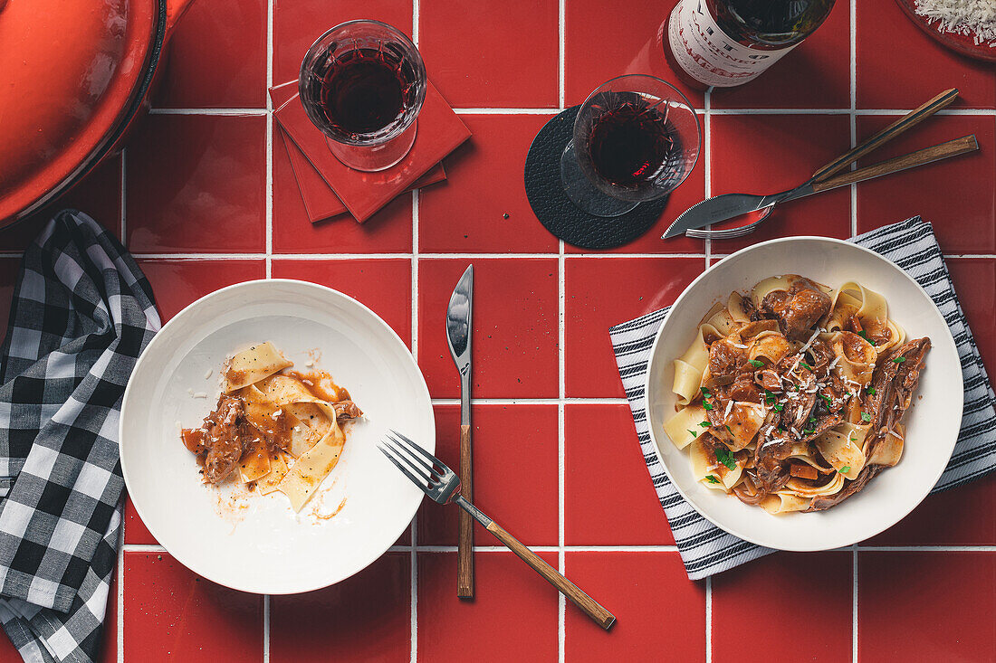 Pappardelle mit Entenragout