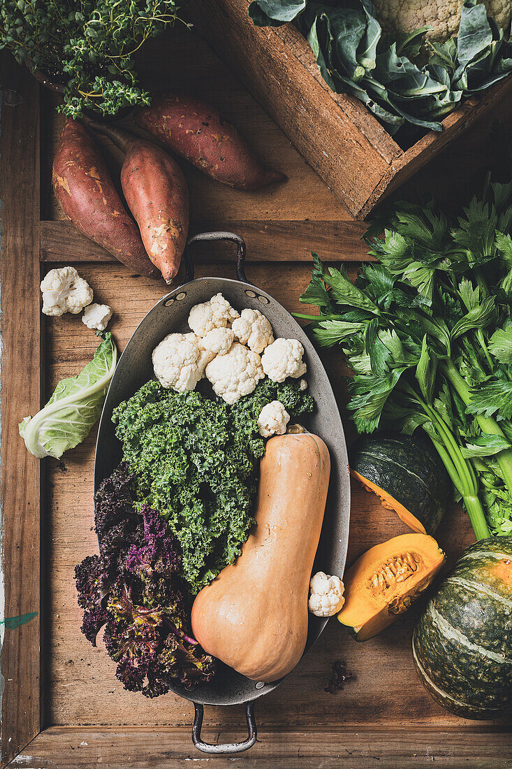 Still life of winter vegetables