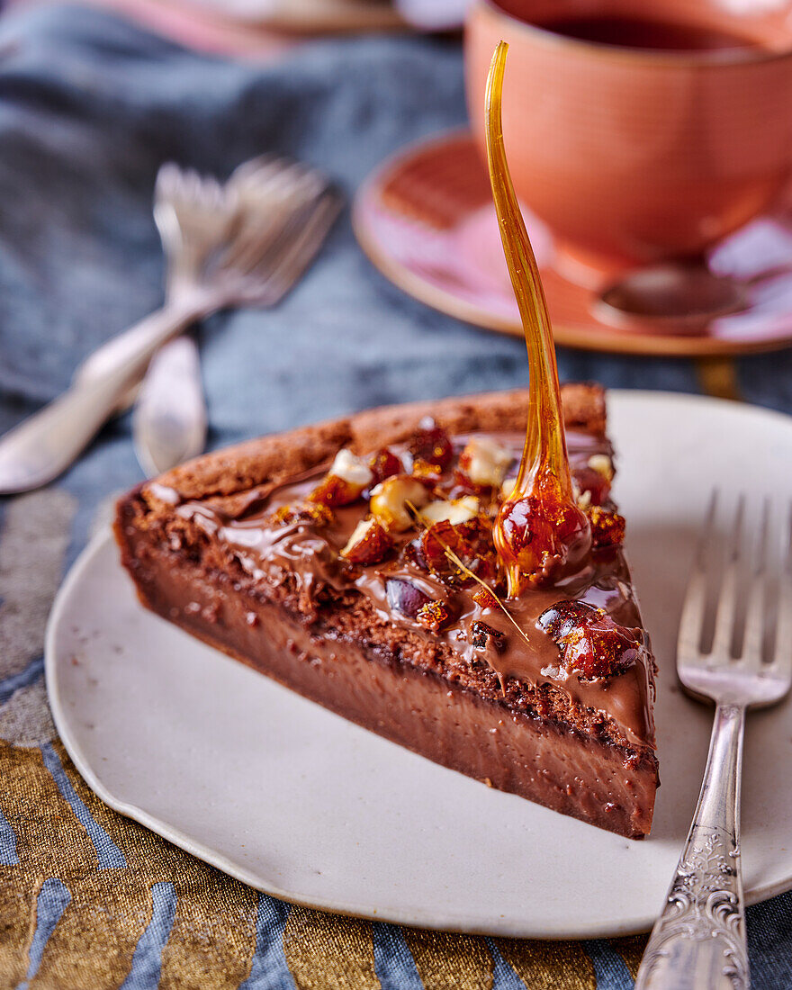 Magic Cake with caramel