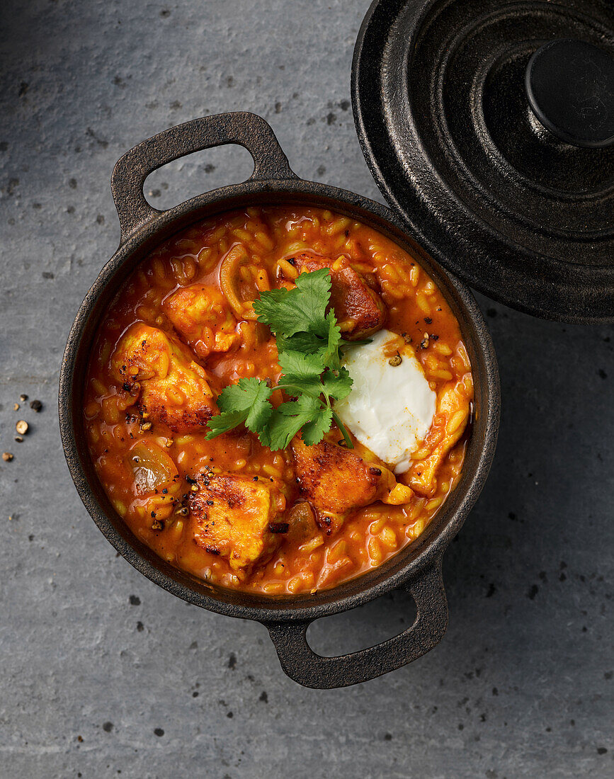 One Pot Chicken Tikka mit Reis