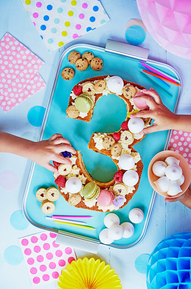 Kindertorte für den 3. Geburtstag