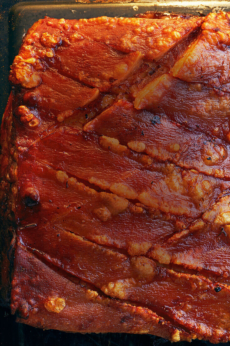 Slow-roasted pork belly with five spice