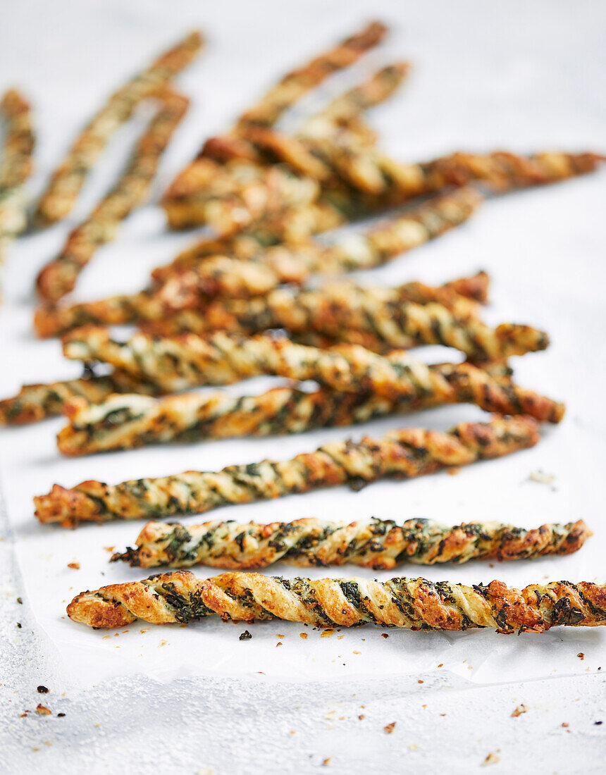 Air fryer spinach and feta twists