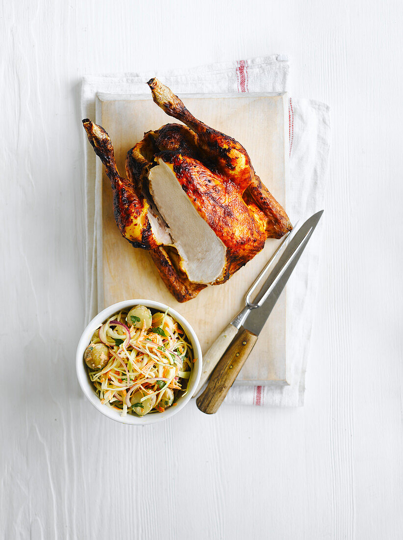 Peri-Peri-Huhn mit Kartoffelsalat