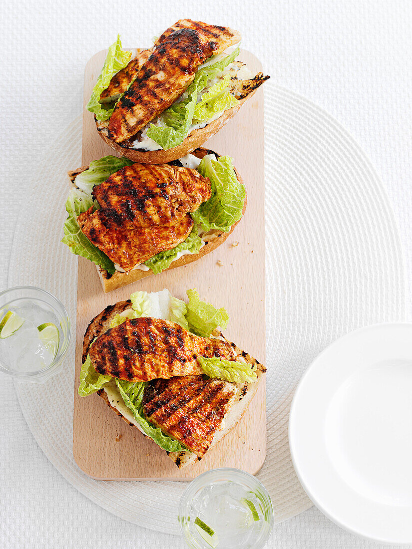 Ciabatta with pepper chicken