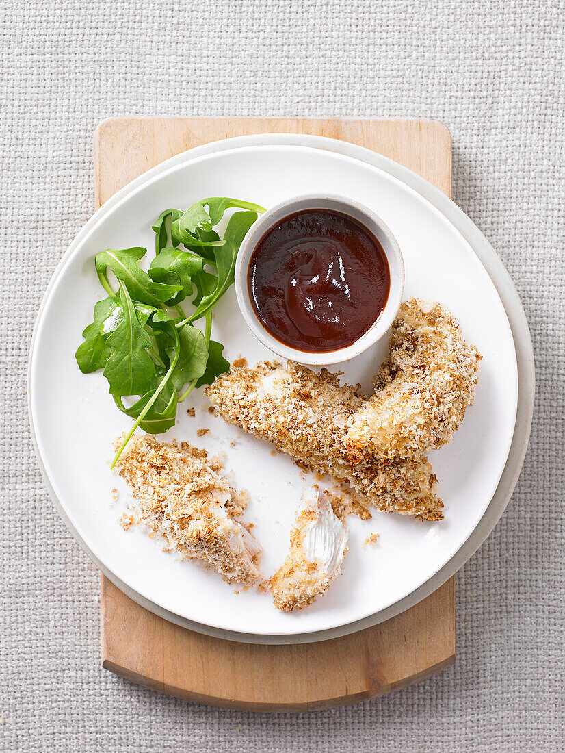 Chicken Nuggets mit rauchiger BBQ-Sauce