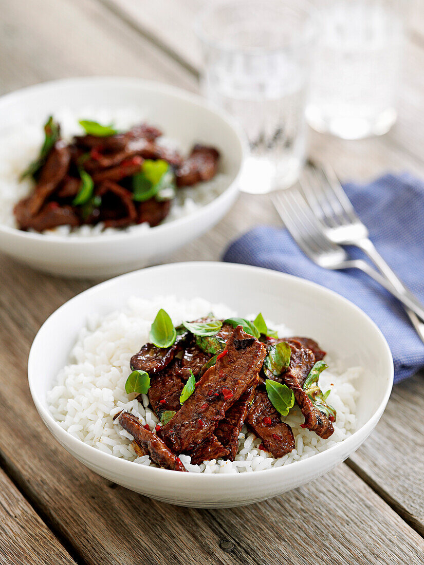 Thai beef stir-fry