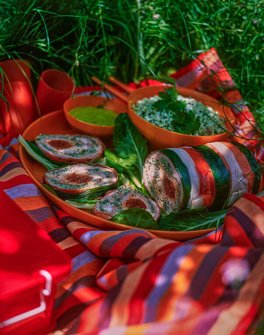 Gefüllte Kalbsroulade fürs Picknick