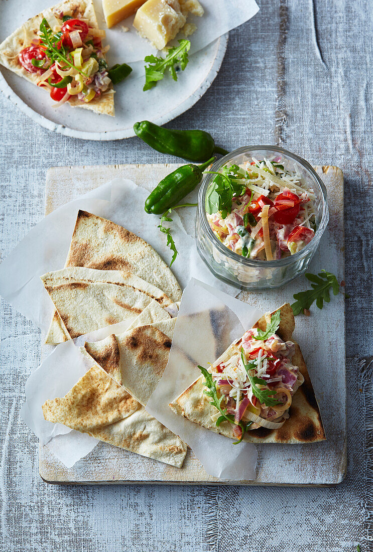 Tortillas mit Zwiebel-Chutney