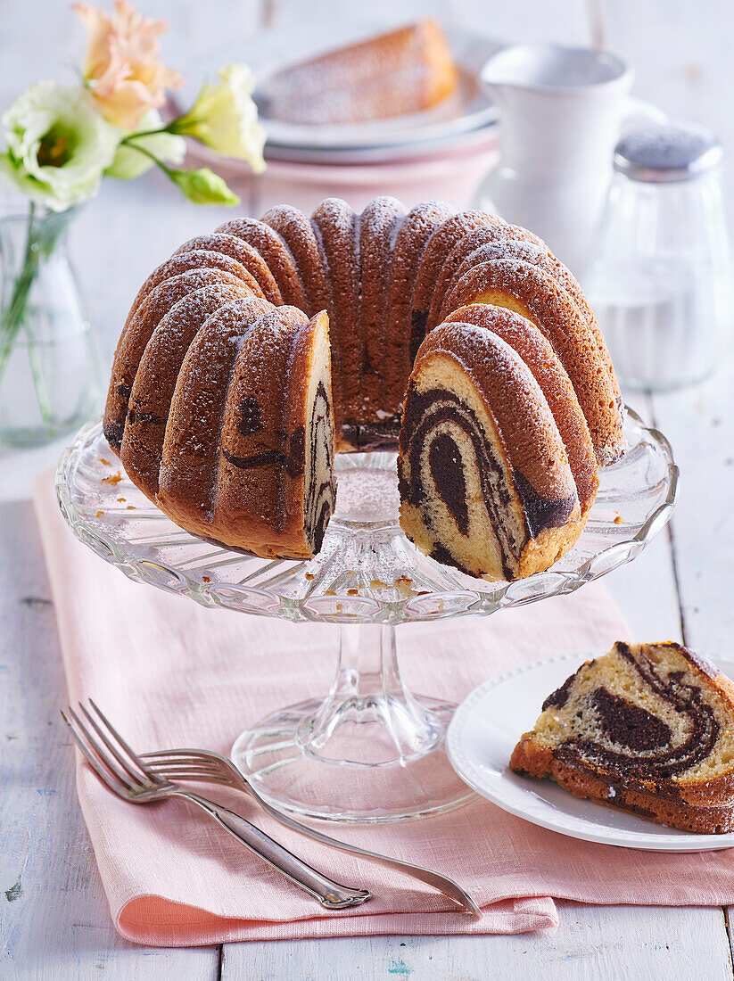 Marble Bundt cake