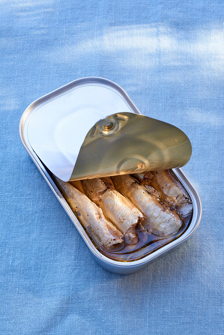 Pickled sardines in a tin