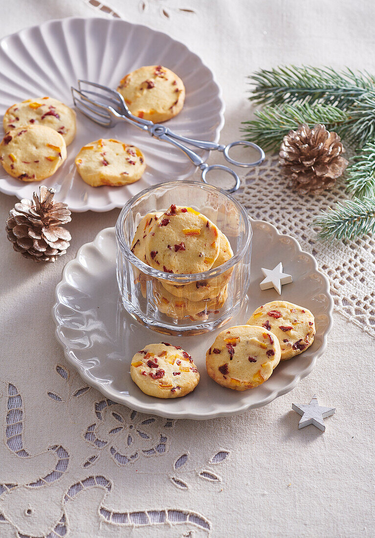 Butter cranberry orange Christmas cookies