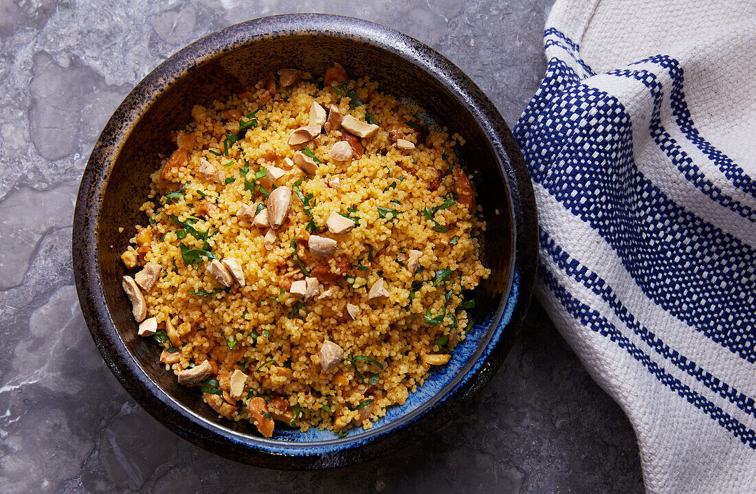 Couscous with hazelnuts and parsley