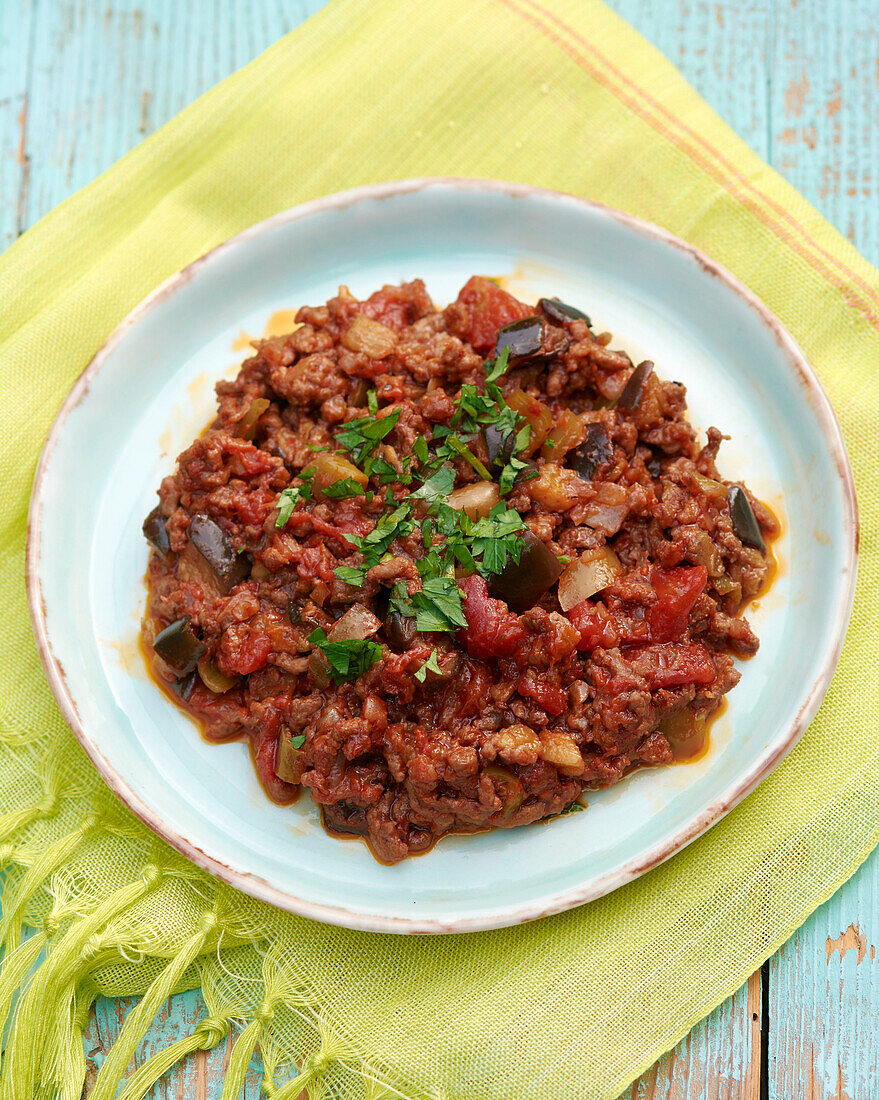 Türkisches Hackfleisch mit Auberginen