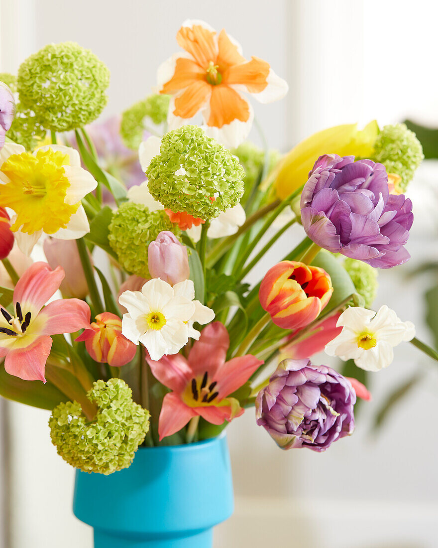 Mixed flowers on vase