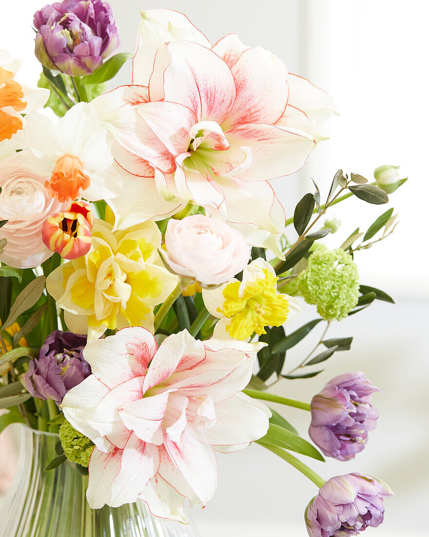 Mixed flowers on vase