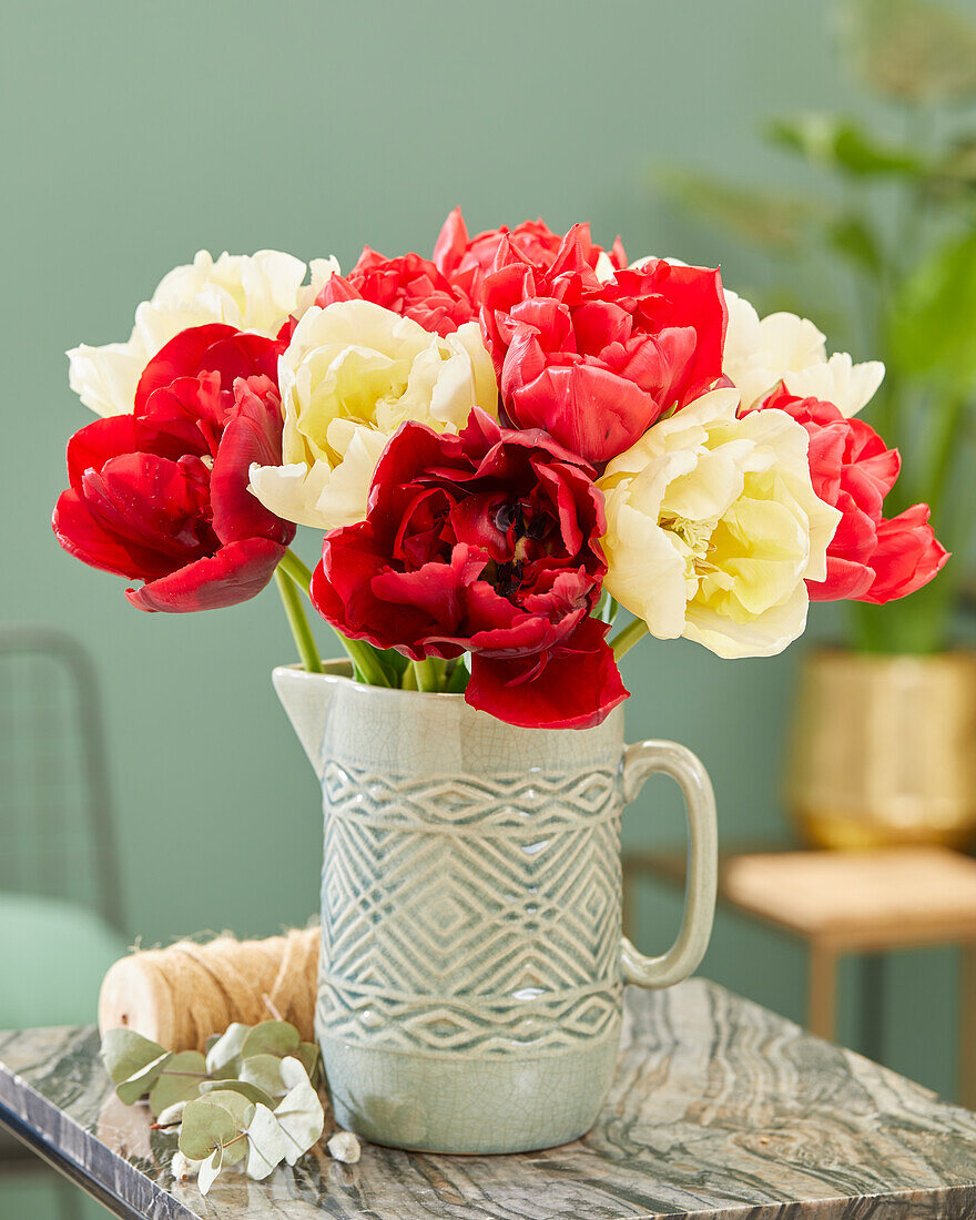 Tulip mix on vase