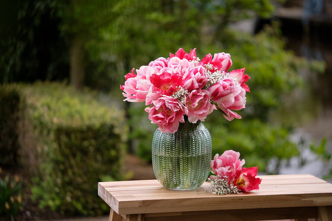 Tulip mix on vase