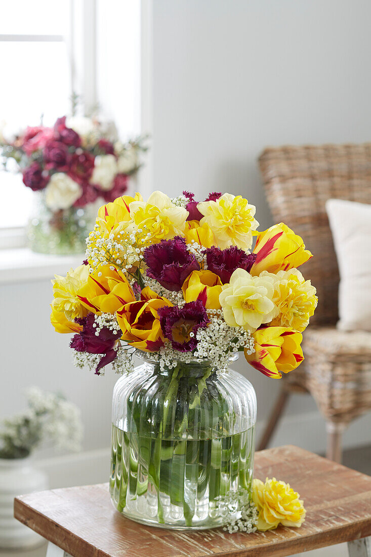 Tulip mix on vase