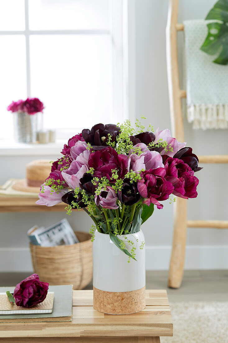 Tulip mix on vase