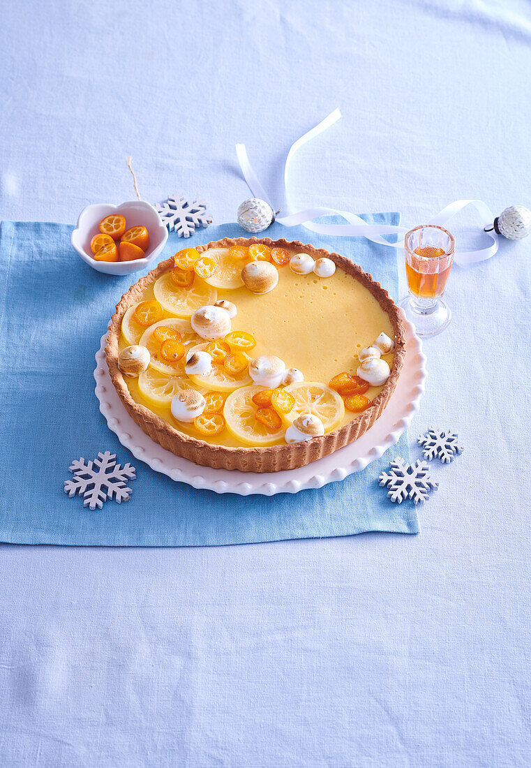 Lemon pie with brandy