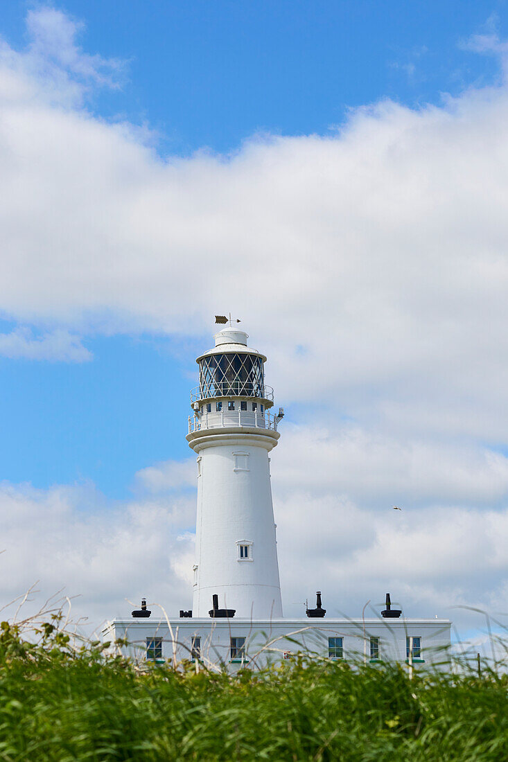 Neuer Flamborough-Leuchtturm, Flamborough Head, Yorkshire, England, Vereinigtes Königreich, Europa