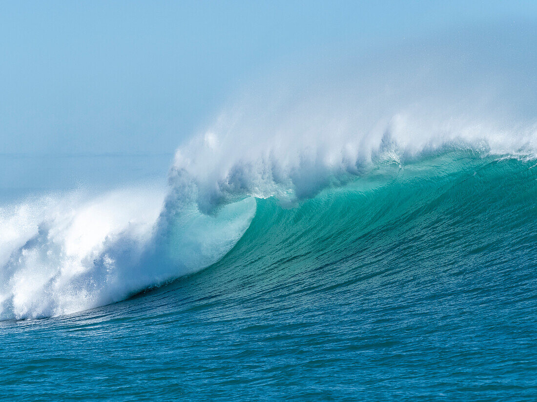 Large waves breaking at North Reef, Lighthouse Bay, Exmouth, Western Australia, Australia, Pacific