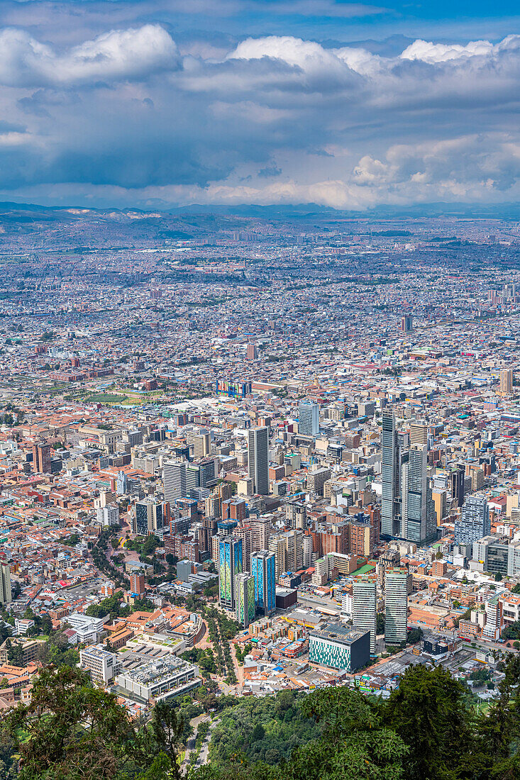 Blick über Bogota von Monserrate aus, Kolumbien, Südamerika