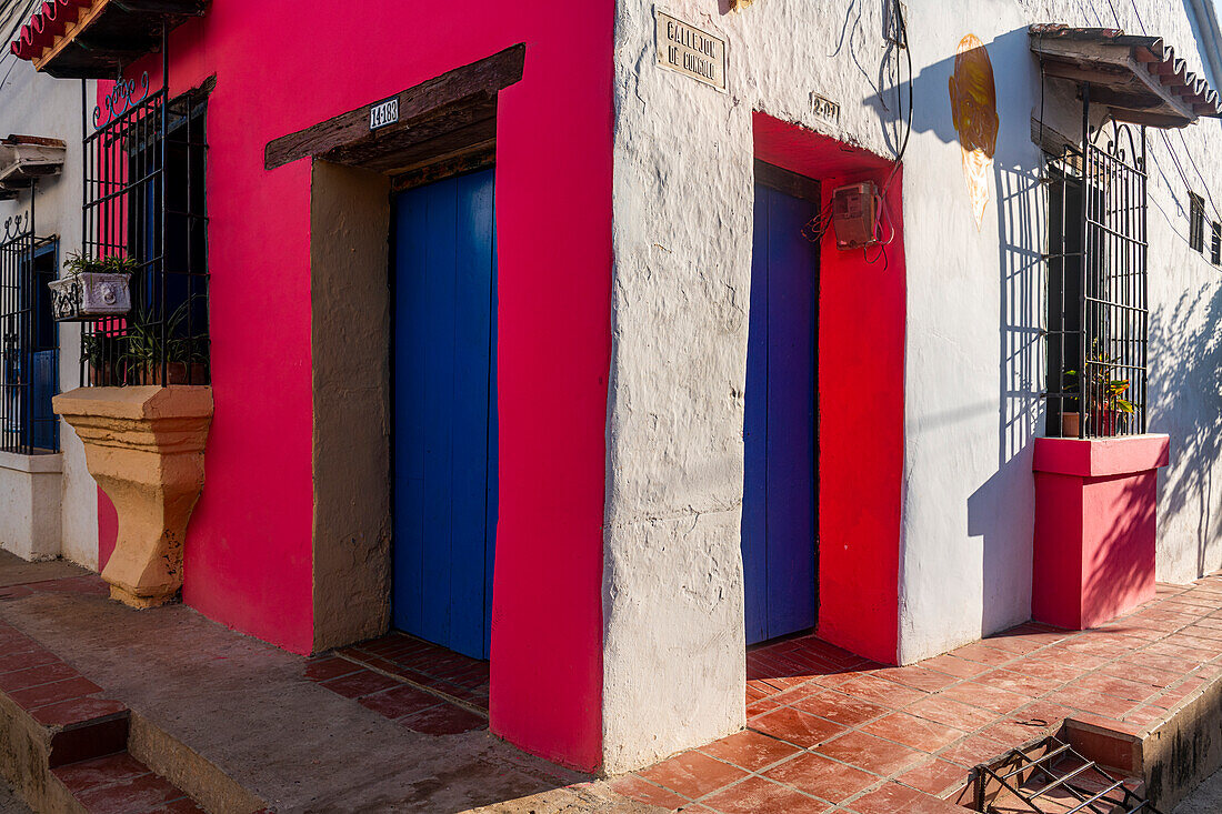 Buntes Haus, Mompox, UNESCO-Welterbe, Kolumbien, Südamerika